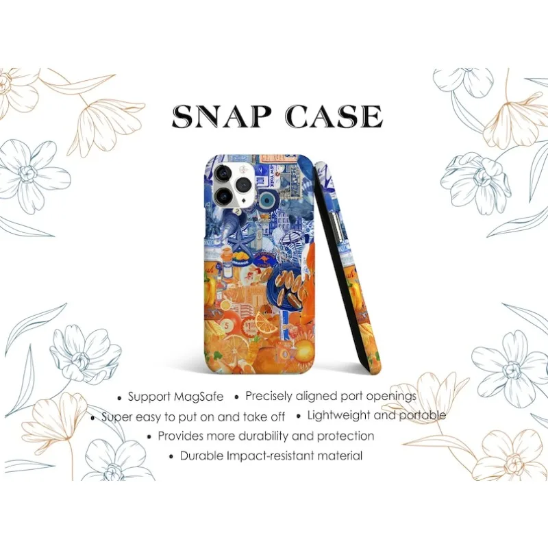 حافظة هاتف مغناطيسية لهاتف آيفون 17 16 15 14 13 12 11 16e Air PRO Plus غطاء مقاوم للصدمات من الأكريليك الصلب باللونين الأزرق والبرتقالي #5