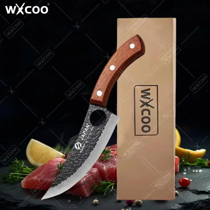Professional Kitchen Butcher Knife Boning Knife Hand-Forged Meat Cleaver Household Fruit Slicing Vegetable Cutting KitchenKnife