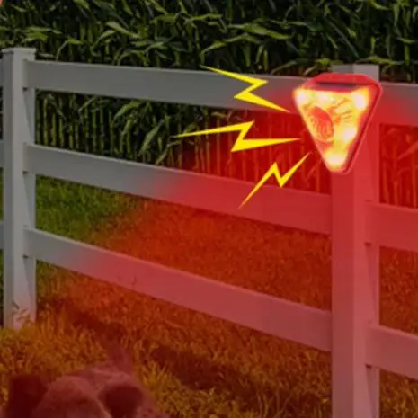 Solar Alarm Light Outdoor Motion Sensor Light  6LED IP65 129DB Wall-mounted Sound And Light Alarm Solar Alarm Light