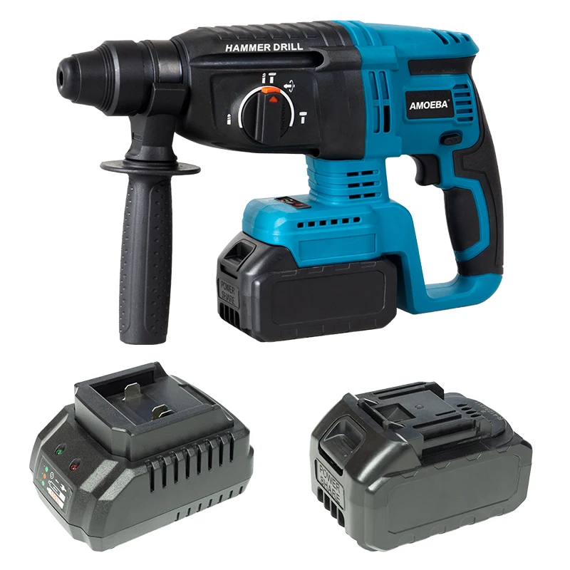 

Best-Selling Electric Copper Core Motor Rotary Hammer Drill Battery Hammer Drill Brushless Cordless 26mm Rotary Hammer
