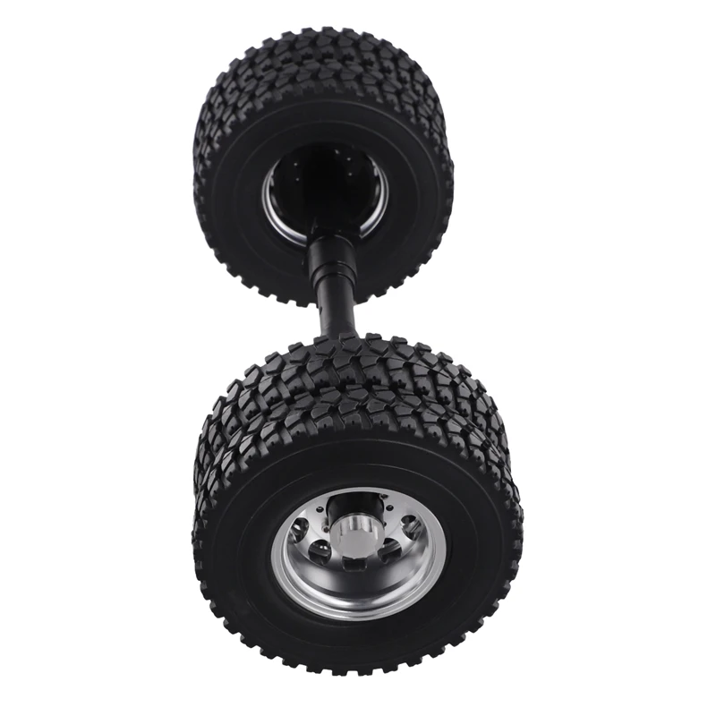 4 Pcs Rubber Tire With No Power Drive Shaft For 1/14 Tamiya-RC Truck Car 770S 3363 FH16 MAN Diy Parts Toys