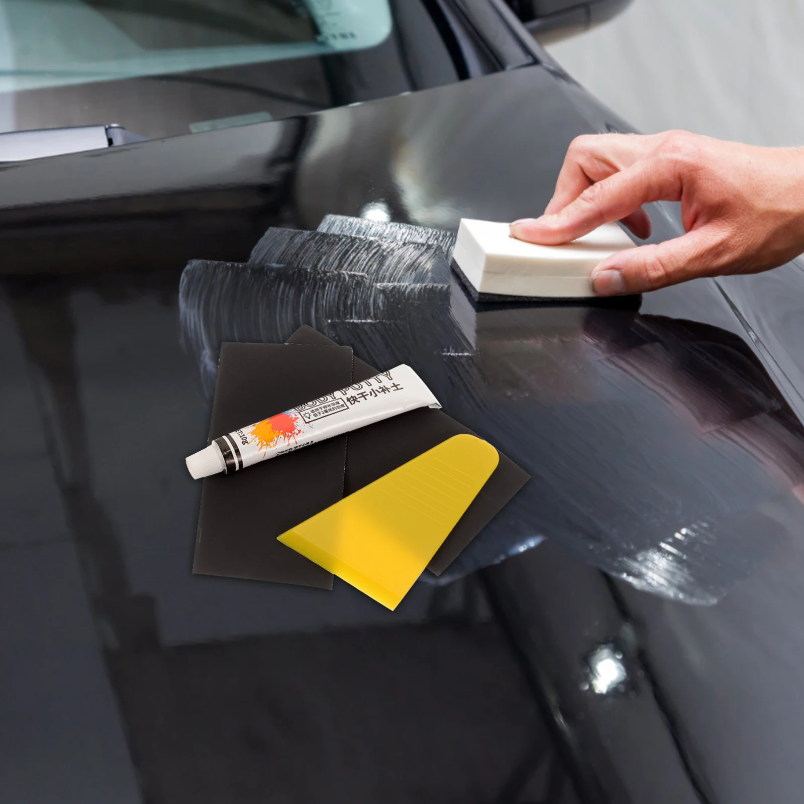 

Car Paint Repair Putty Professional Body Filler Set Scratch Remover Synthetic Resin Automotive Kit Easy Use Stable Finish