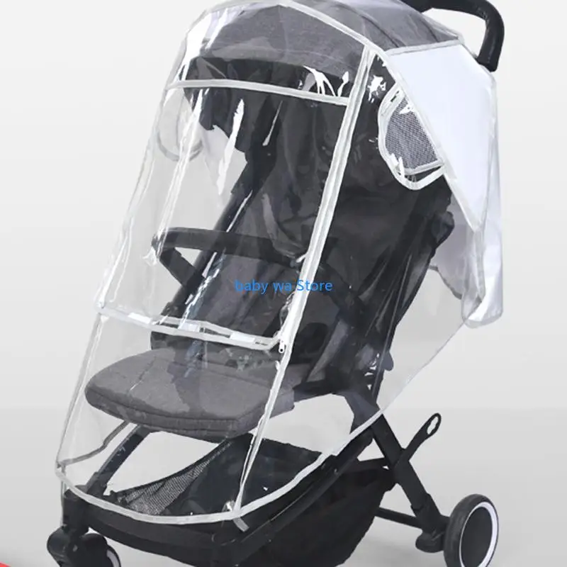 

Baby Stroller Rain Cover Weatherproof Shield to for Safeguard Your Child from Wi 4XBD