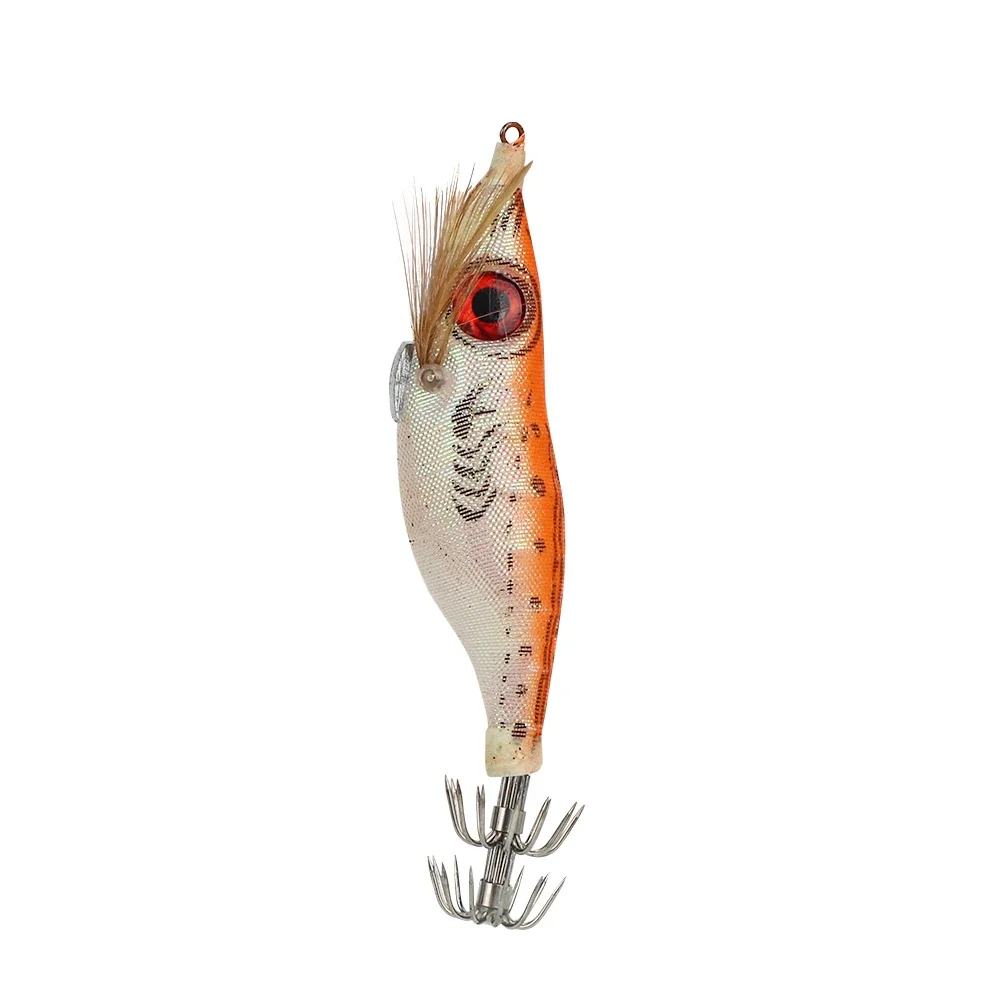 DNDYUJU 5 Stück 9g/10cm Angelköder-Set Künstliche Garnelen, Oktopus, Tintenfisch, Hartköder, Bleigewicht, Tintenfisch-Jighaken – Detail 8