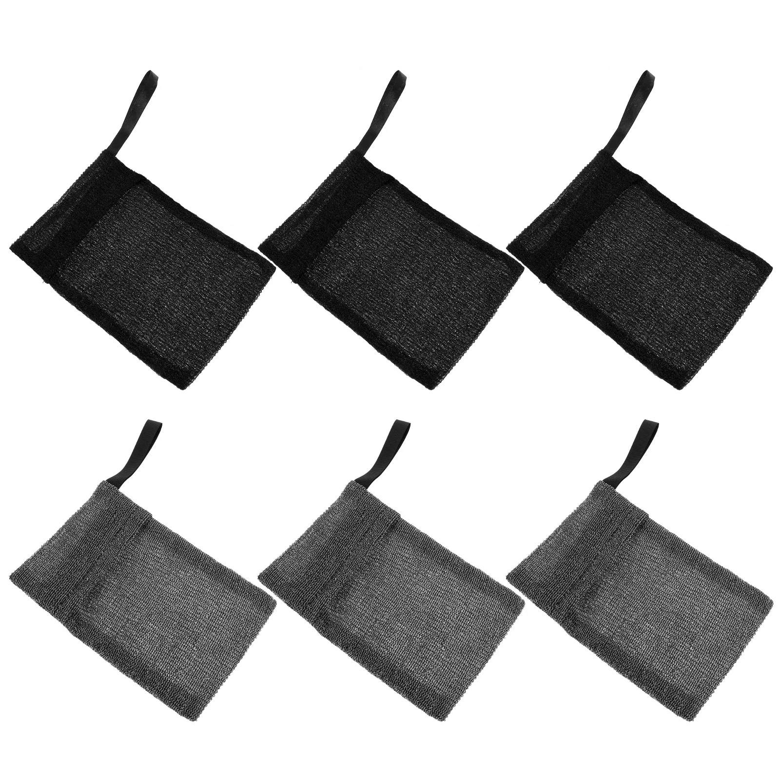 6 قطع من أكياس الصابون المقشرة بتصميم شبكي متين لرغوة فاخرة وحقيبة صابون منعشة للبشرة وحقيبة بار الشامبو