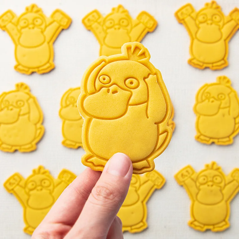 1Pcs Pokemo Psyduck Cookie Cutter Cartoon Figur Köpfe Form für Backen Kekse Kawaii Anime DIY Fondant Kuchen Werkzeuge Zubehör
