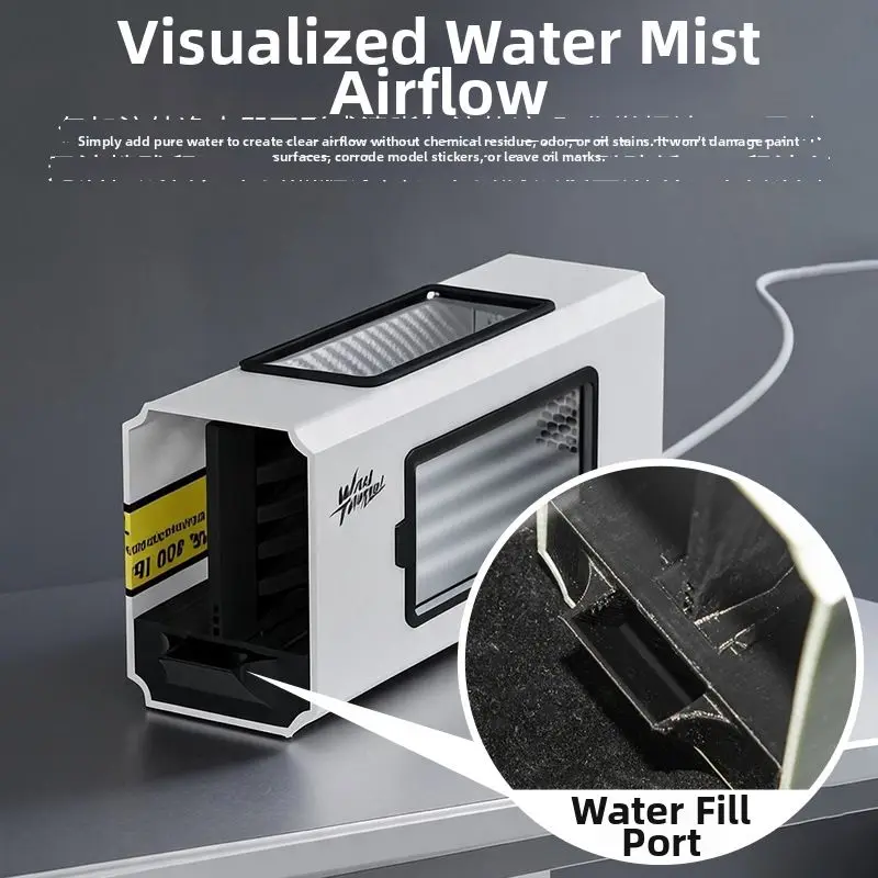 Wind Tunnel Display Case For 1: 64 1: 43 Scale Model Car With Water-Mist Desktop Wind Tunnel Box For Scientific Experimentation
