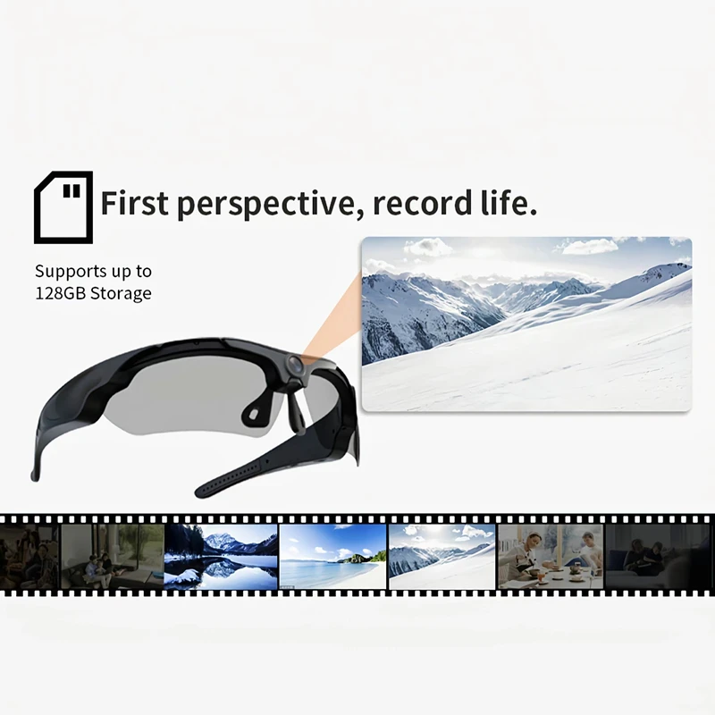 ออปโป้ มินิ 1080P FPV แว่นตาถ่ายวิดีโอ HD กล้องอินเตอร์เน็ตไร้สายอัจฉริยะชุดหูฟังแว่นตากีฬากลางแจ้งวิดีโอและบันทึกเสียง