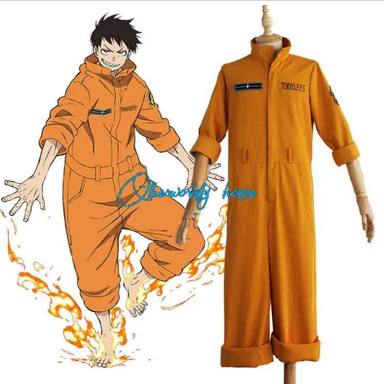 

Аниме Enn No Shouboutai Fire Force Shinra Kusakabe косплей костюм мужской комбинезон ролевая игра Пожарная служба Хэллоуин Вечерние