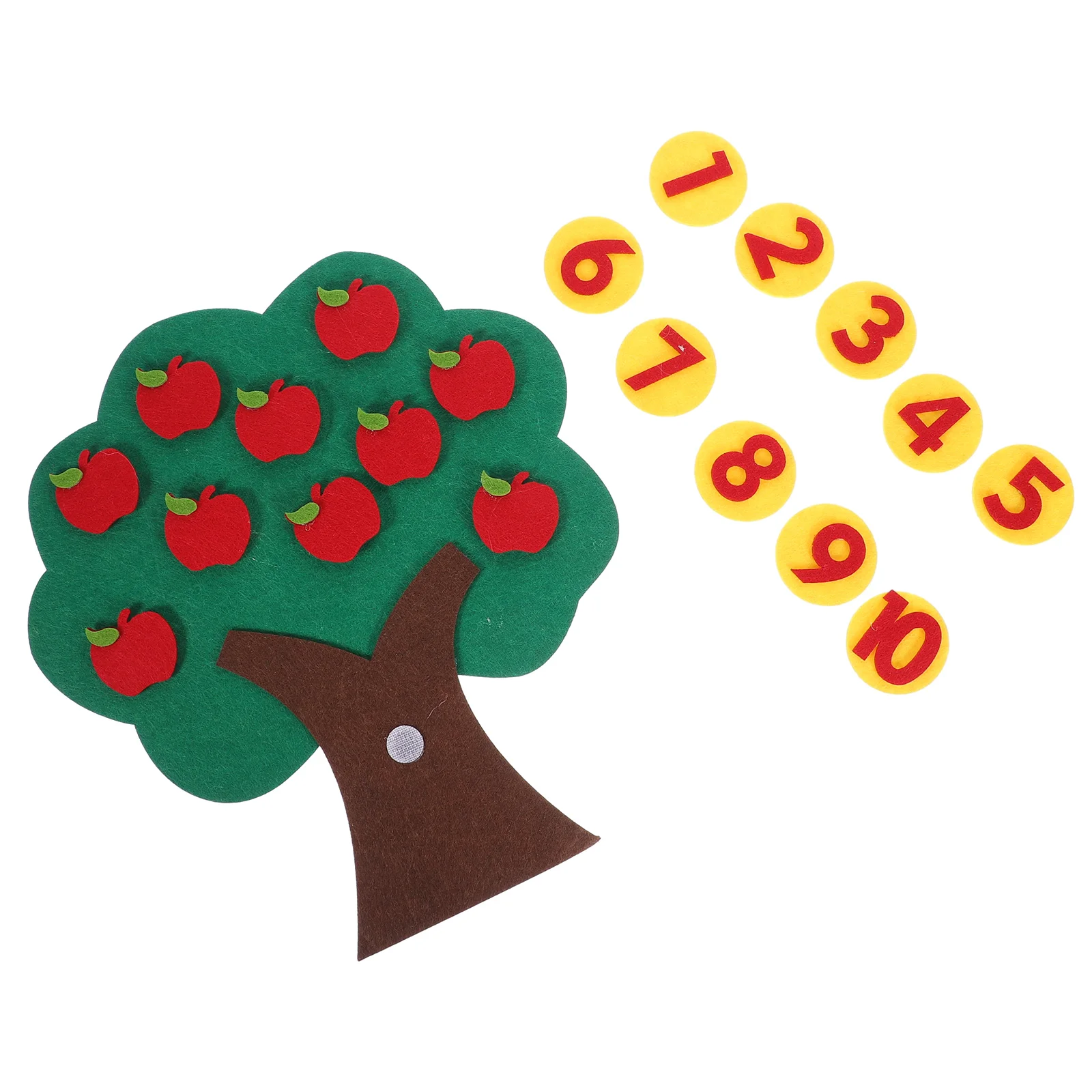 Felt Kindergarten Toys Apple Tree Digital Christmas Puzzles Ornament Children Matching Board