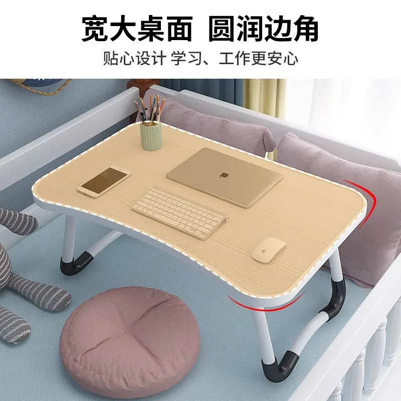 سرير قابل للطي طاولة صغيرة مكتب الدراسة دفتر طاولة الكمبيوتر قوس كسول غرفة نوم عنبر الكتابة