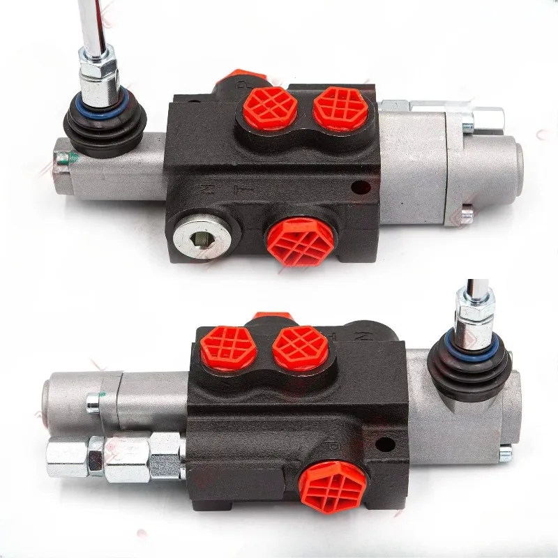 1 Joystick Control 2 Spool Multidirectional Valve P40 P80 P120 Hydraulic Control Hand Valve for Tractor Loader 250 Bar