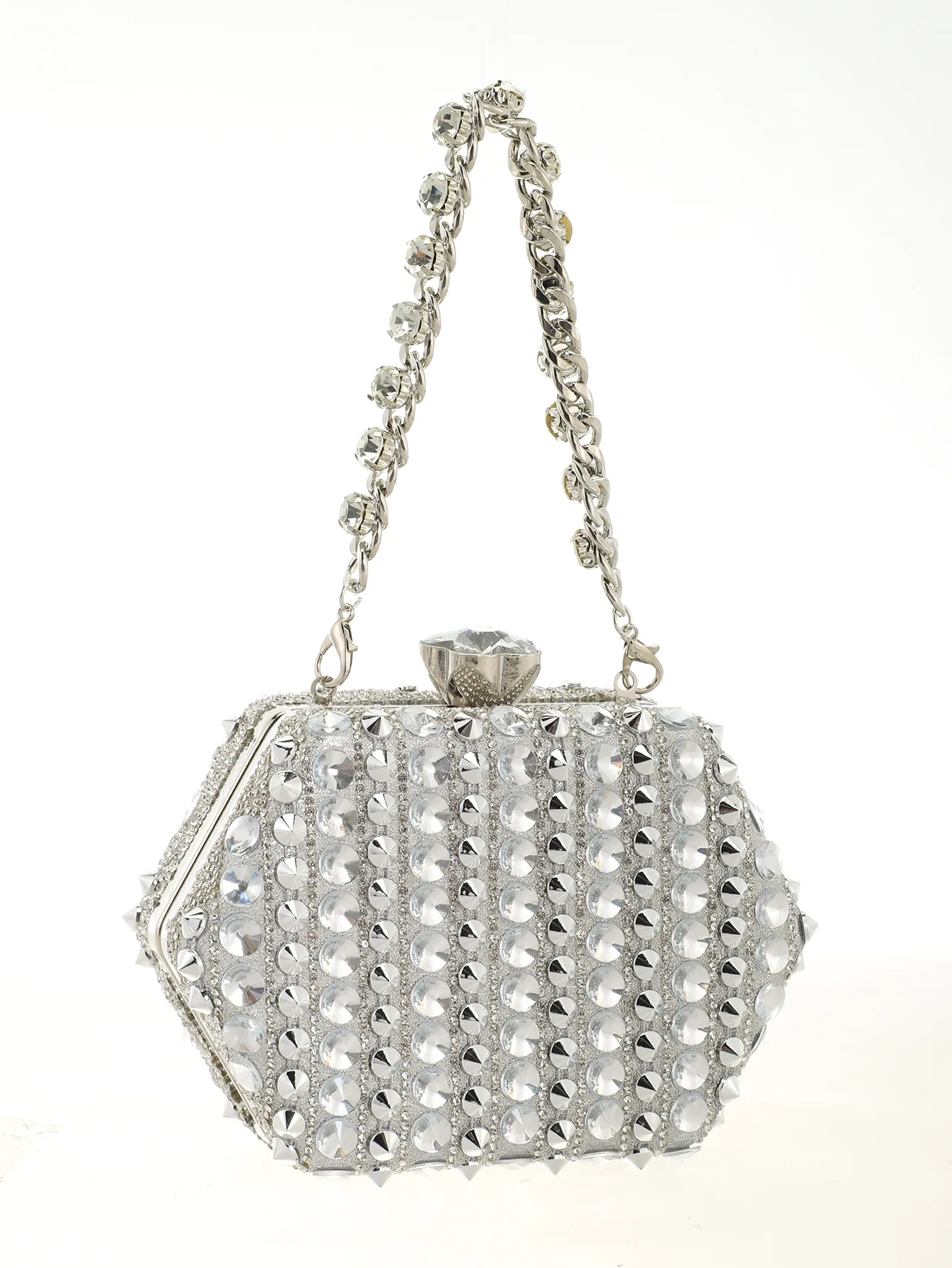 Neue Abendtasche für Damen, Diamantbesetzte Bankett-Clutch, Abendtasche für Kleider, Damen Xiaoxiangfeng – Detail 4