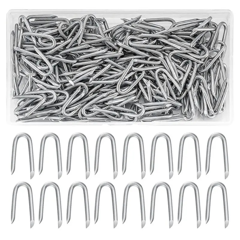 B23B Steel Wire Fencing Staples Galvanized U-Shaped Fasteners Nails