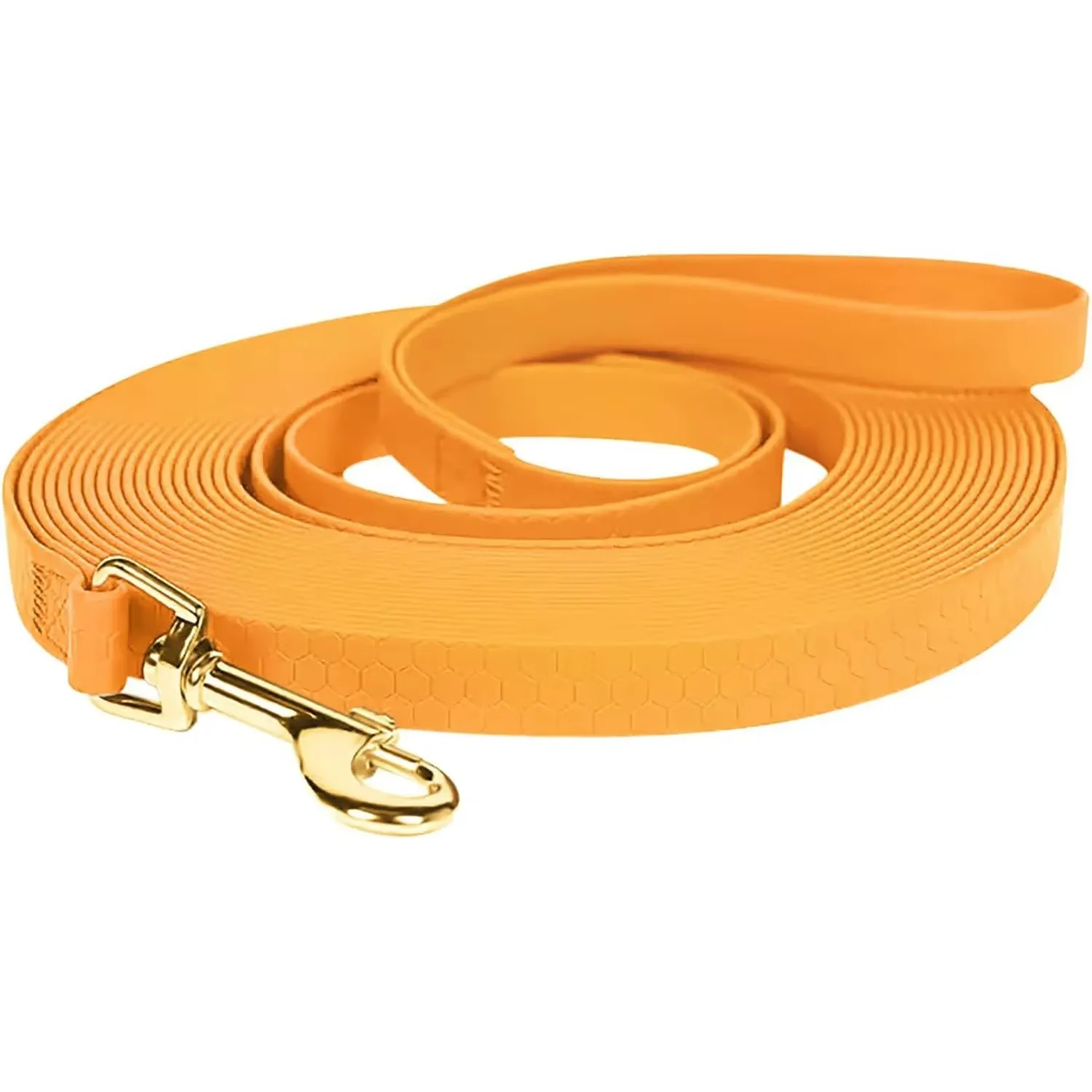 Laisse pour chien imperméable en pvc texturé avec boucle dorée_voghion.com