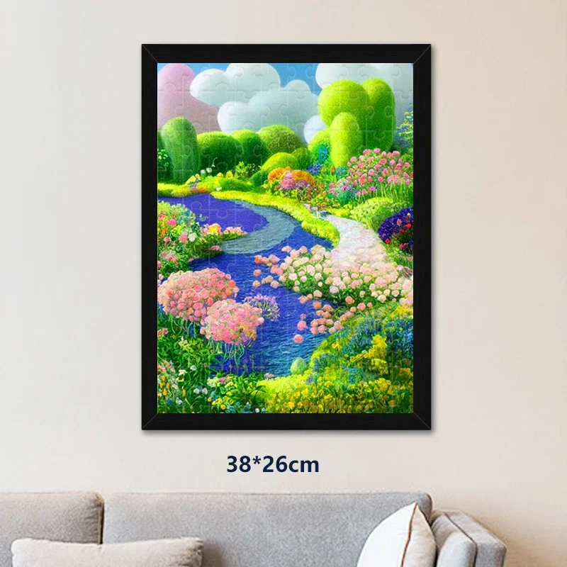 300 قطعة بازل قطع رائعة 38x26 سنتيمتر الكبار والأطفال التعليمية اليدوية لتقوم بها بنفسك لعبة مع جدار معلق ميزة هدية صندوق