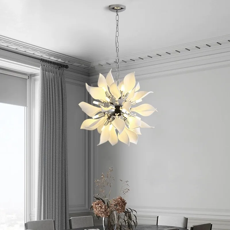 

Italian Designer Pendant Light Artistic Petals Chandelier Parlor Bedroom Bar Counter Restaurant Cafe Home Decor Ceiling Lighting