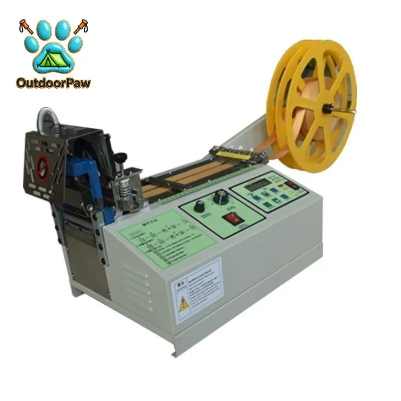Computer hot and cold belt cutting machine Automatic marking machine Washing label elastic belt webbing hot cutting punching and