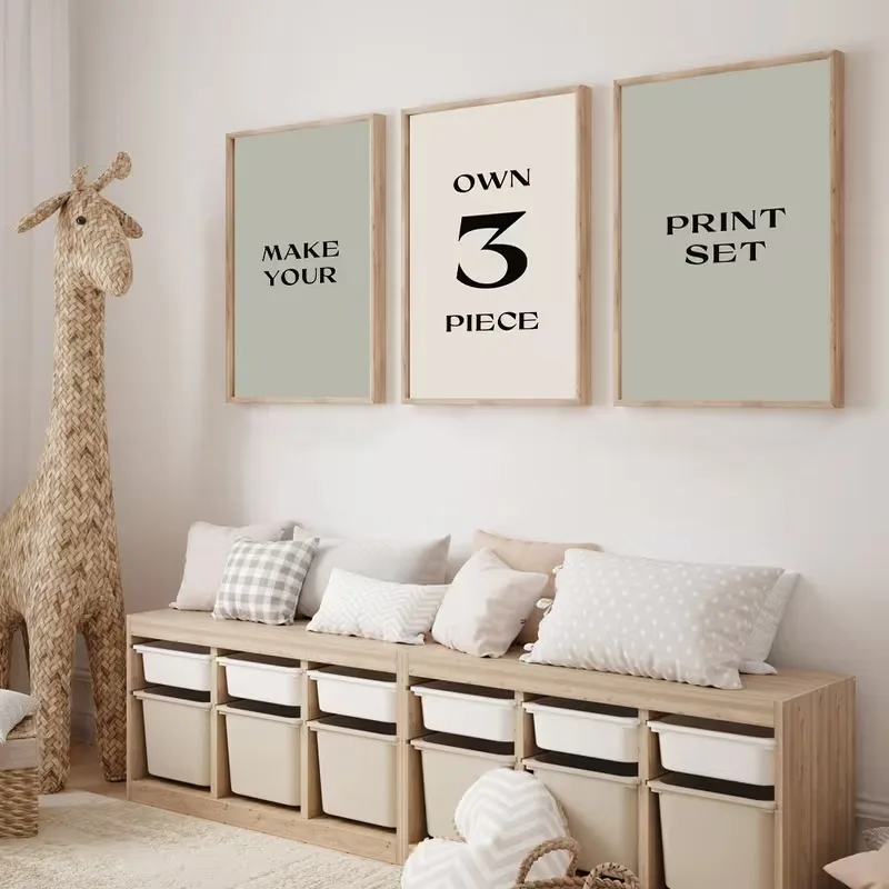 3pcs/set Custom Canvas Printing Personalized Photo Suitable for Family Life Pets Scenery Couple Weddings Home Decor Poster Gifts