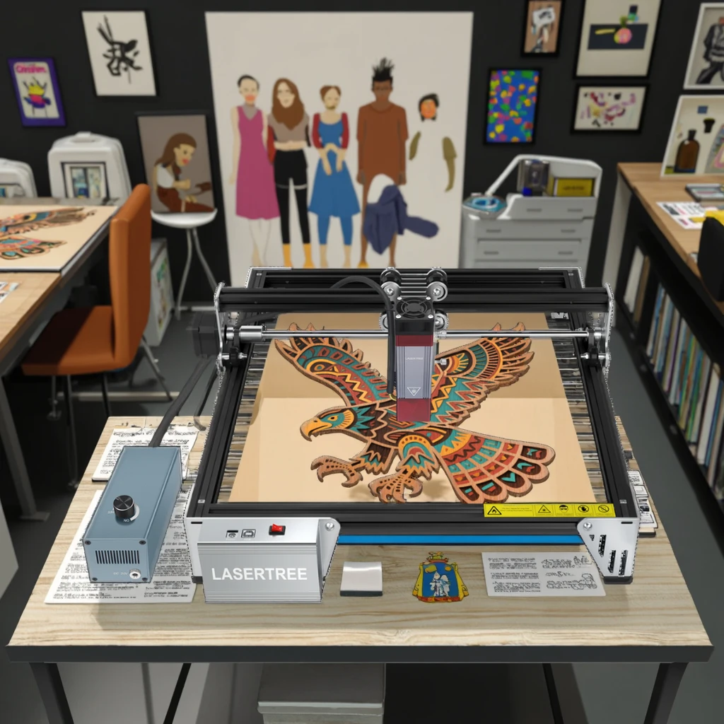 

Factory Price 3030 10w Laser Engraving Machine Laser Engraver Laser Cutting Machine with air Pump for Wood Rubber Stone