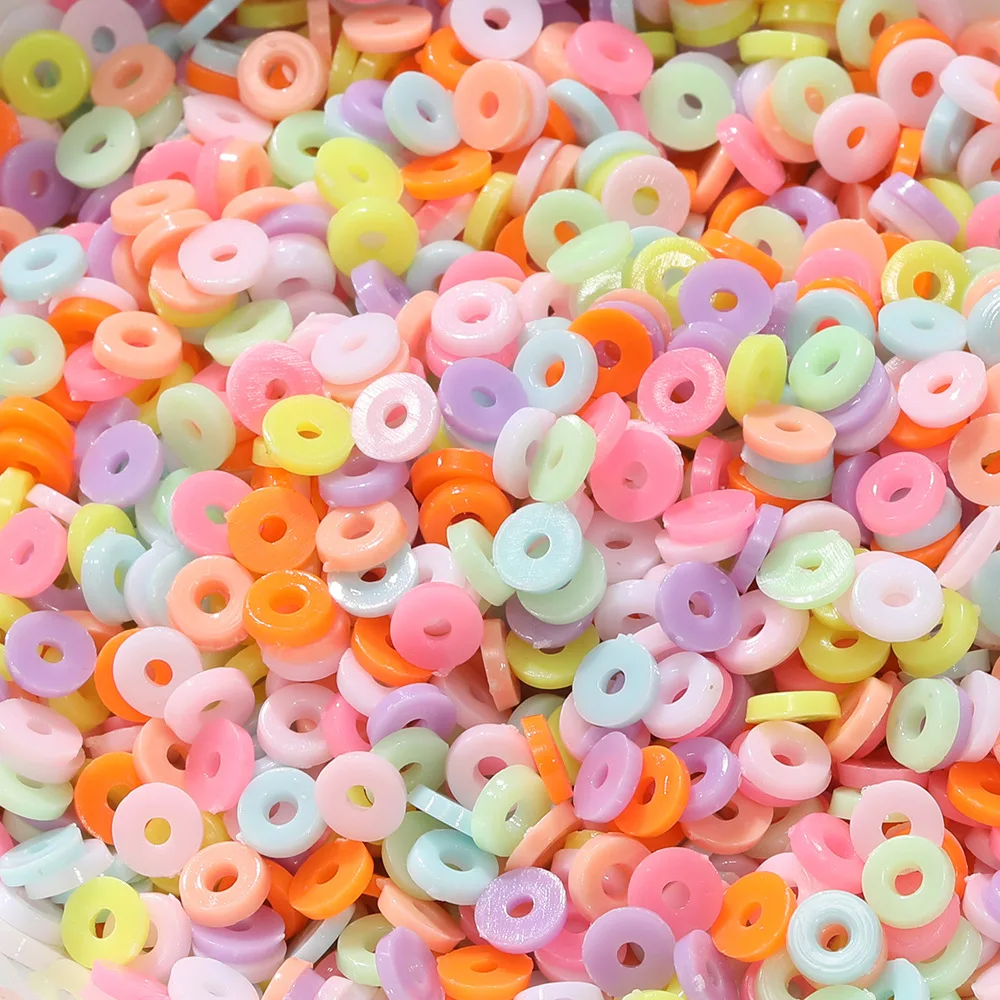 100Pcs New Acrylic Imitation Soft Ceramic Beads, Colored Spacer Beads, Handmade DIY Mobile Phone Chain Necklace Pendant Material