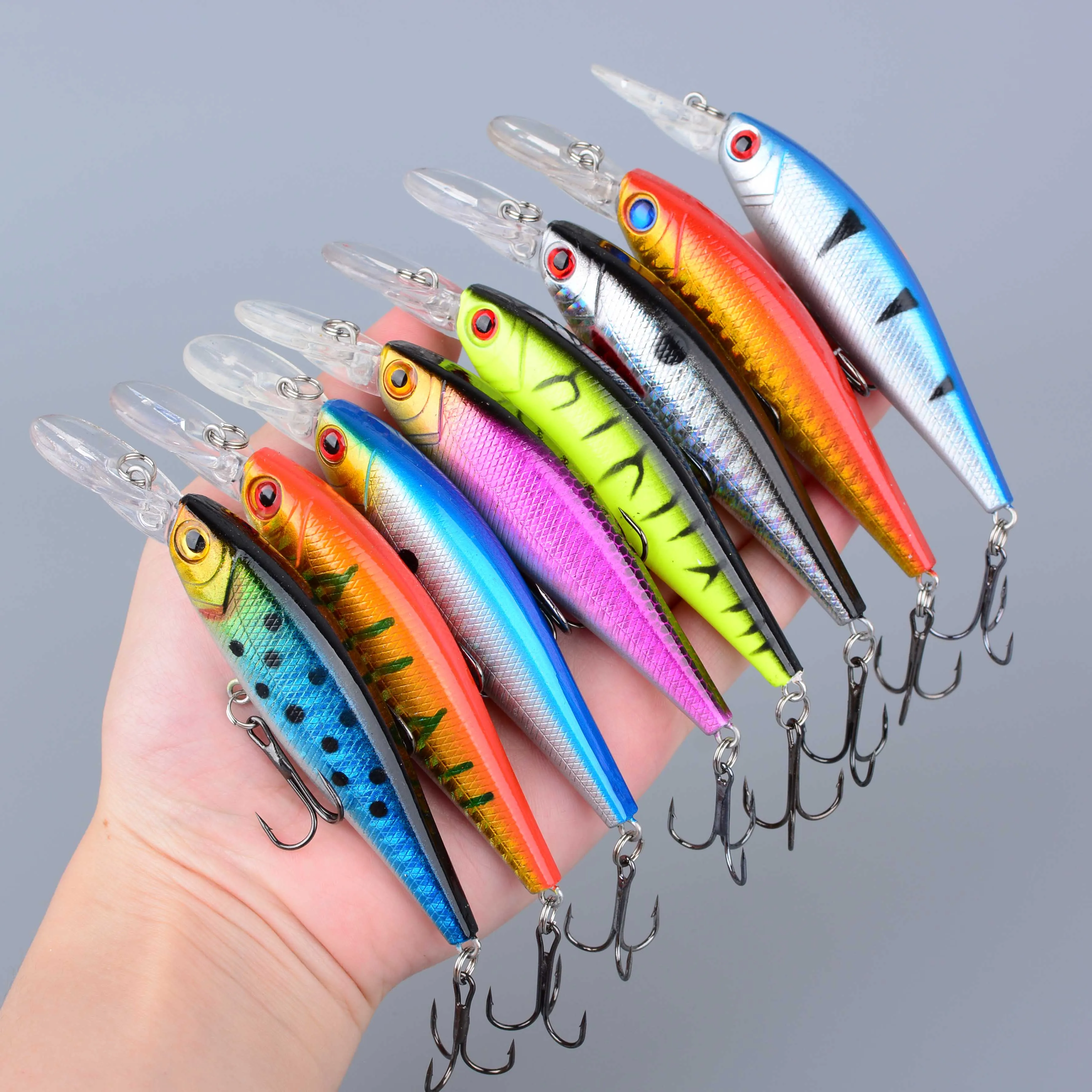 Señuelo wobbler crankbait minnow flotante para lubina y lucio realista - imagen 2
