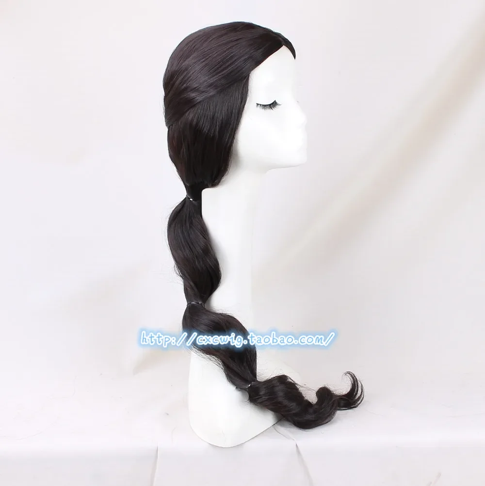 Halloween Women  Aladdin and the magic lamp Princess Jasmine wig Black Long braided hair wig Role Play costumes