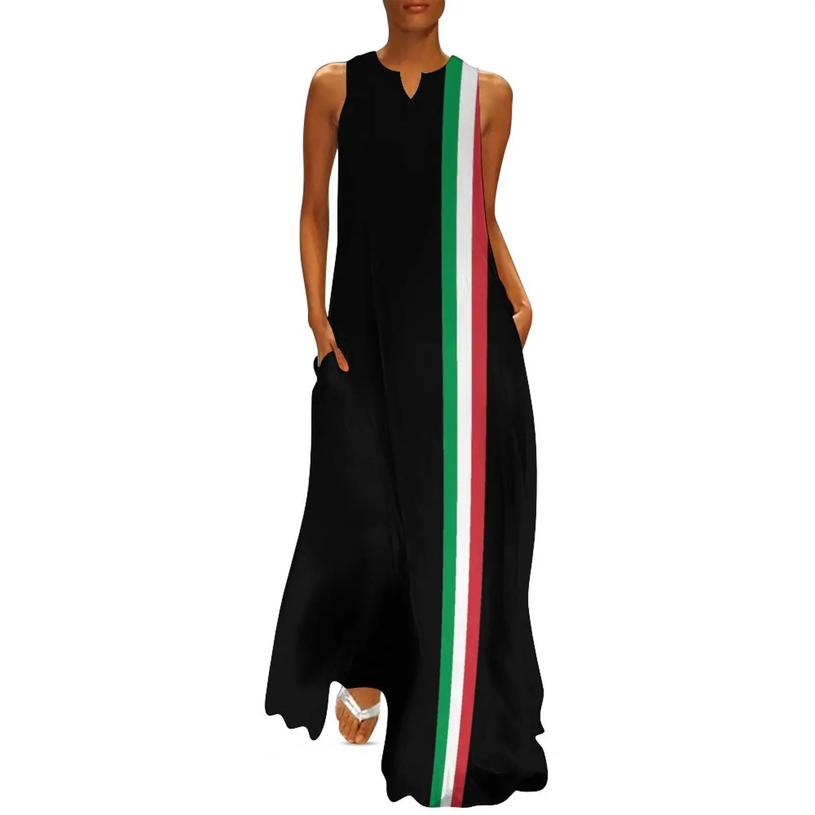 

il Tricolore Italian Flag Design Long Dress Long dress chic and elegant woman dress