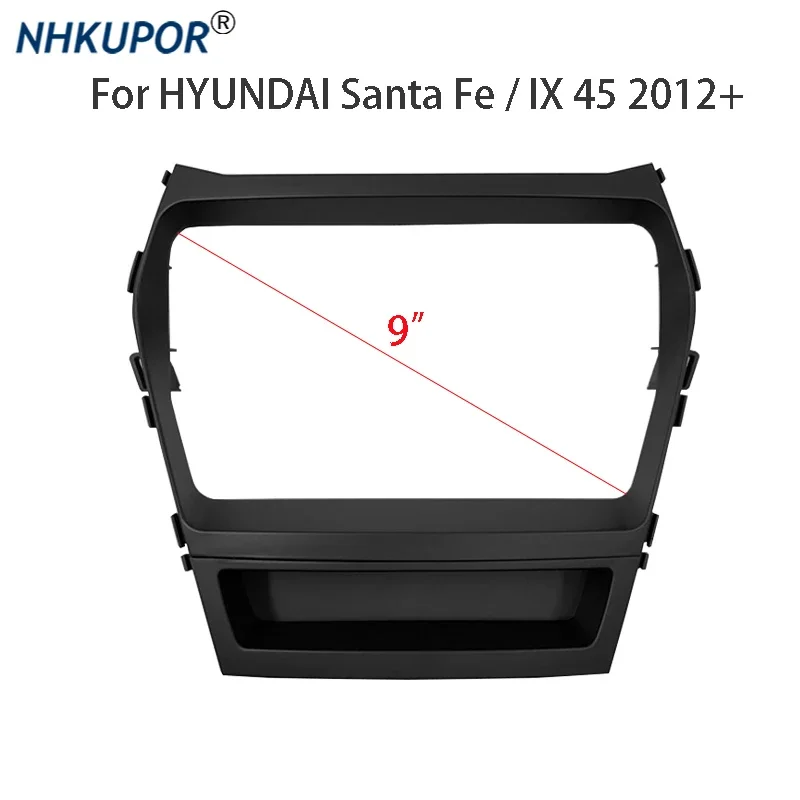 Car Radio Frame Kit For HYUNDAI Santa Fe /IX45 2012+ Auto Stereo Dash Panel Mounting Bezel Faceplate Fascia Adapter Cable