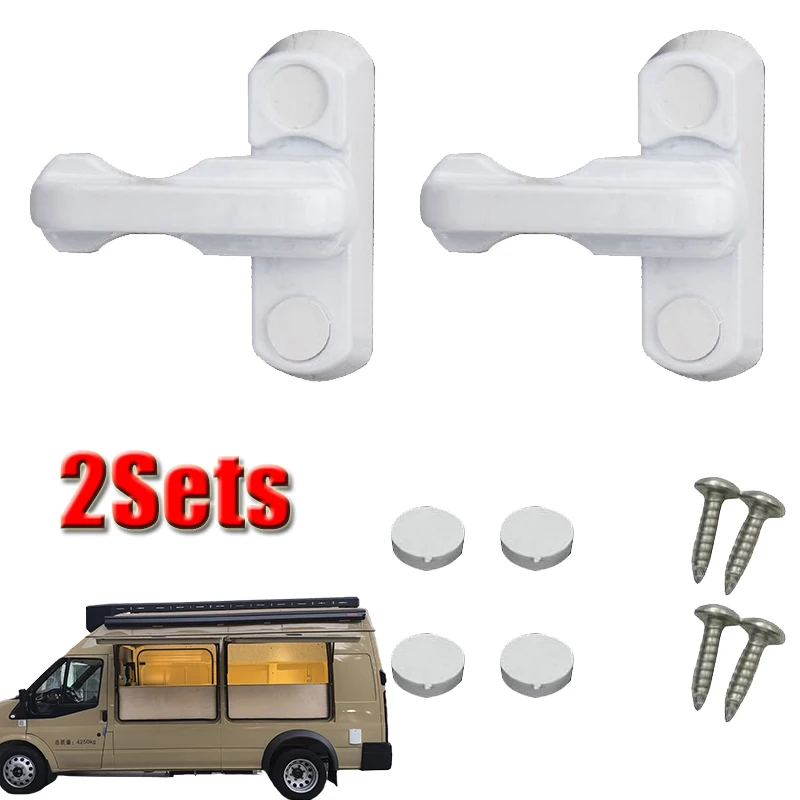 2Pcs/Set Durable ABS For Trailer Motorhome Table Board Hook Holder For RV Table Clamp Versatile Wall Mounting Rotating Lock