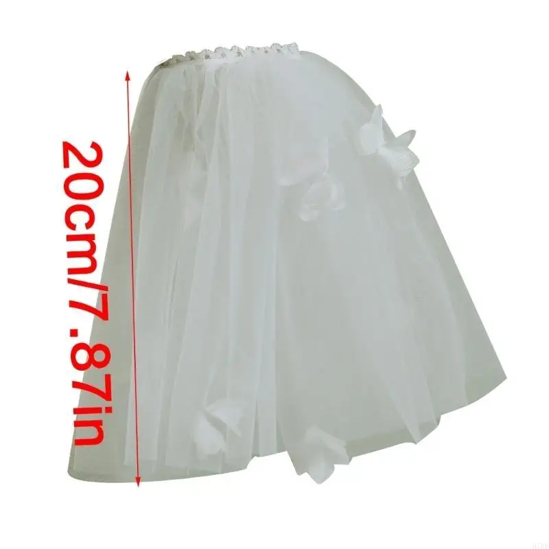 Delicati accessori per braccio da sposa in tulle con abbellimenti puri per l'occasione speciale H7EF