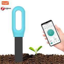 Tuya/Zigbee Smart Soil Tester Wifi Umidità Temperatura Sensore di umidità APP per telefono cellulare Monitor in tempo reale per piante da giardino