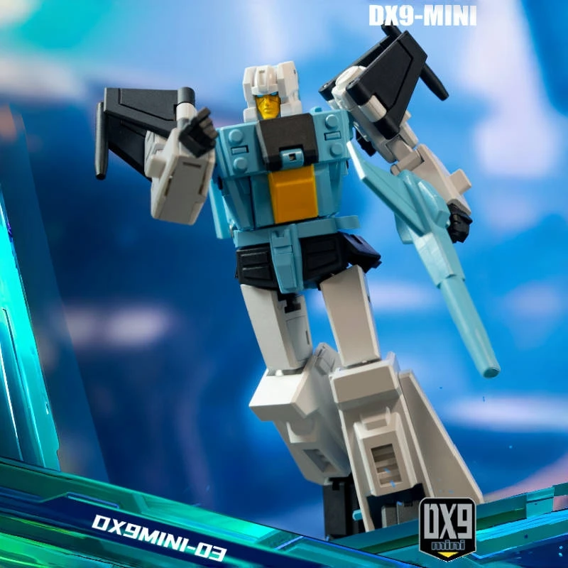 En STOCK transformación DX9 DX9-Mini 03 Mini-03 Brainstorm Warrior Mini figura de acción Robot juguete para regalo