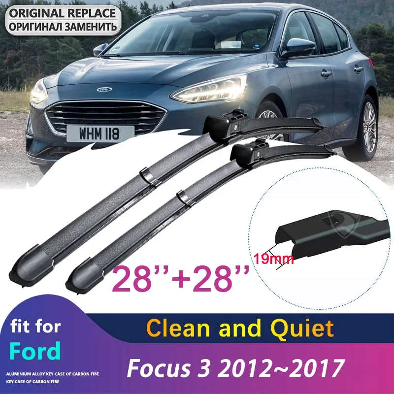 

Car Wiper Blades for Ford Focus 3 2012~2017 MK3 2013 2014 2015 2016 Front Window Windshield Windscreen Car Accessories Stickers