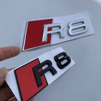 Abs Car Trunk Emblem Rear Tail Sticker for Audi Sline R8 Logo Side Body Badge Decals Styling Letter Modification Accessories