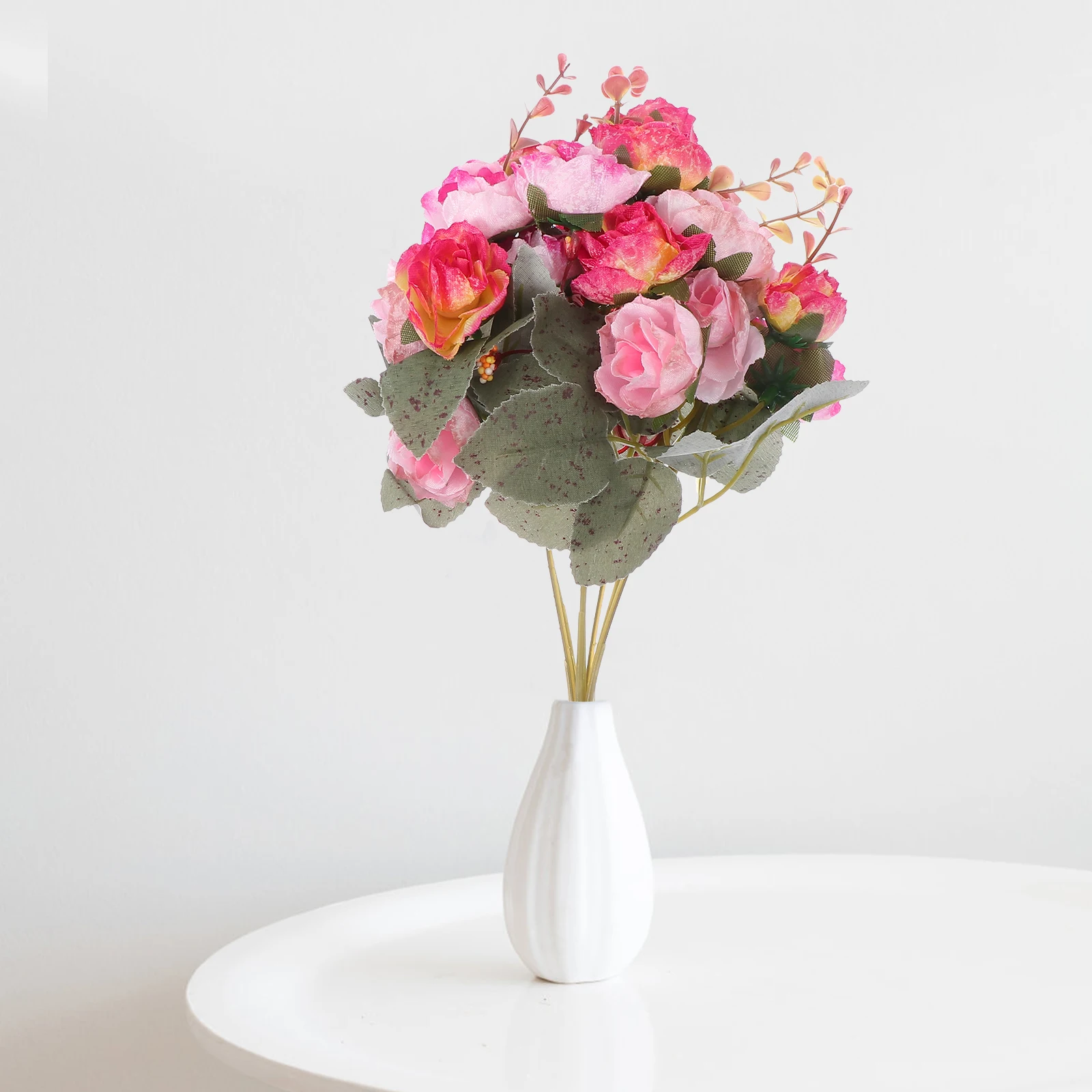

2 Pcs Artificial Rose Home Fake Flower Wedding Decoration Spring Flowers Arrangement Vintage Faux Exquisite Bouquet