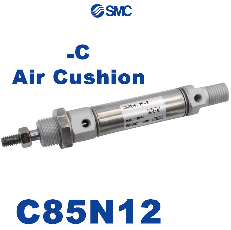 C85N12 CD85N12 With Cushion C85N12-10C CD85N12-40C-B C85N SMC Air Cylinder: Standard Double Acting, Single Rod