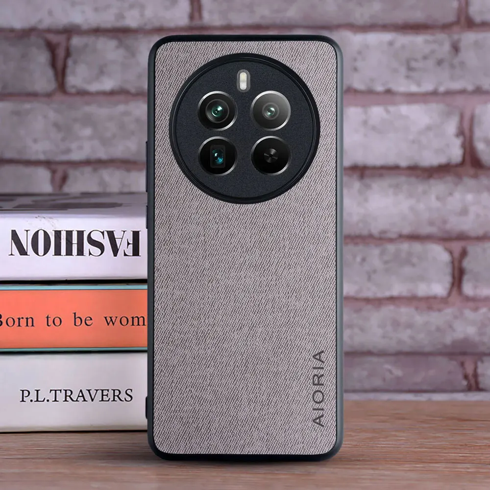 Etui na telefon Realme 12 Pro Plus 5G coque Luxury tekstylne skórzane etui na telefon funda dla oppo realme 12 pro case capa