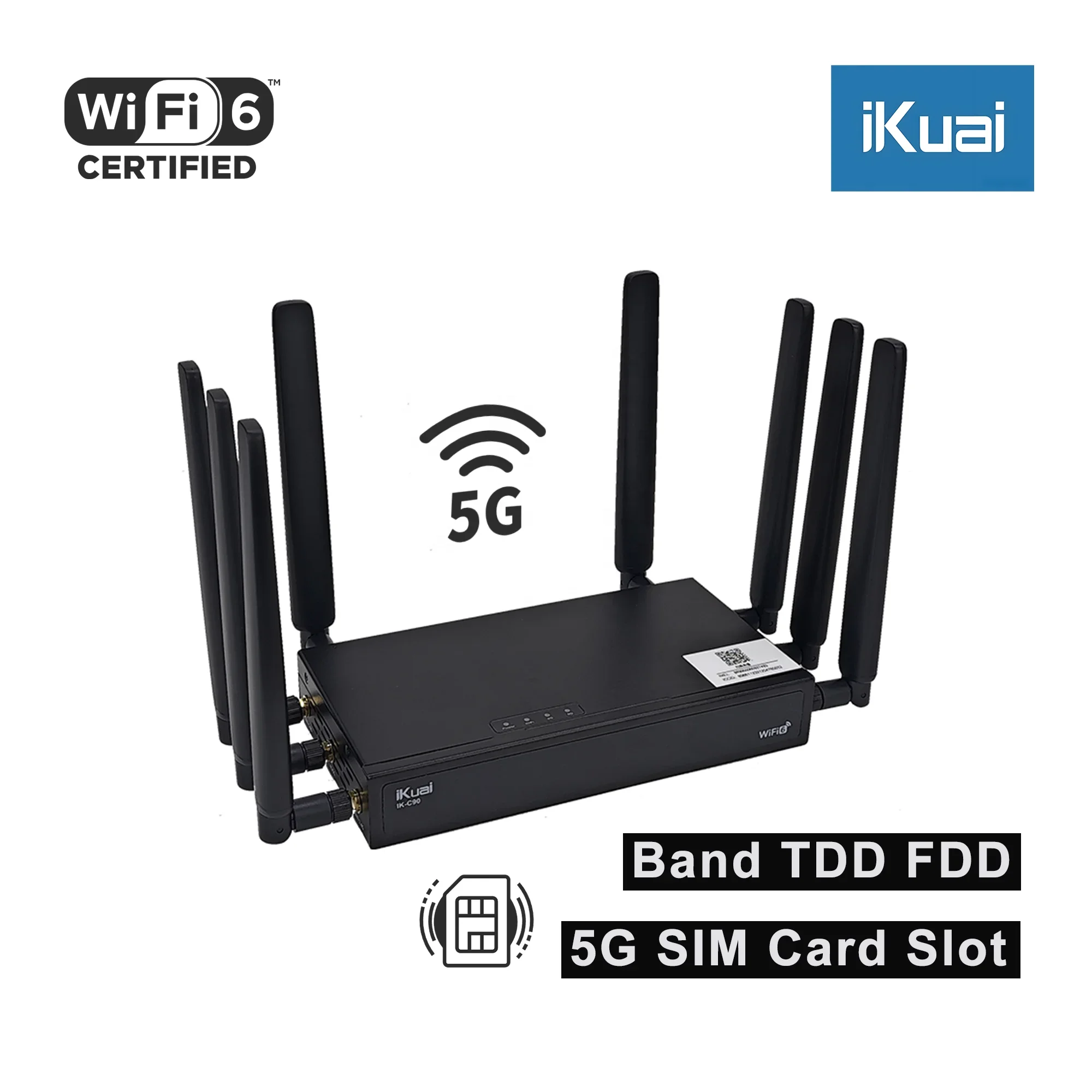 Customized  IK-C90 5g cpe lte Gigabit Wireless Router high performance dual band 4g WiFi6 wireless router with 1000Mbps sfpPorts