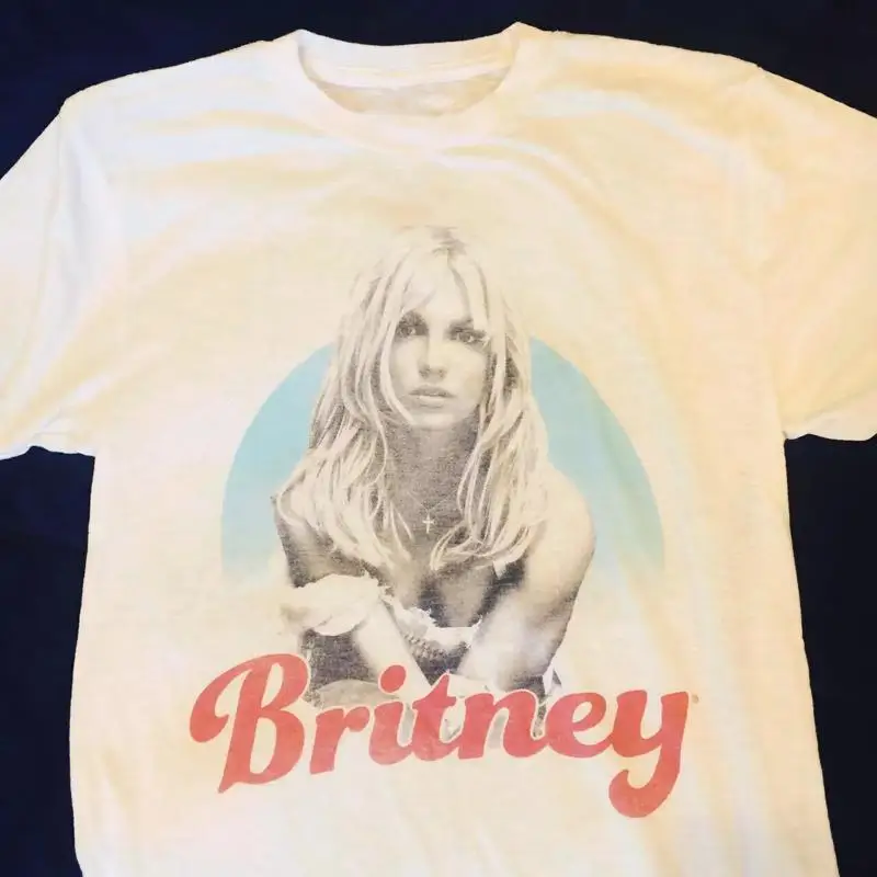Nueva camiseta Vintage Britney Spears blanca para hombre talla completa S 4XL