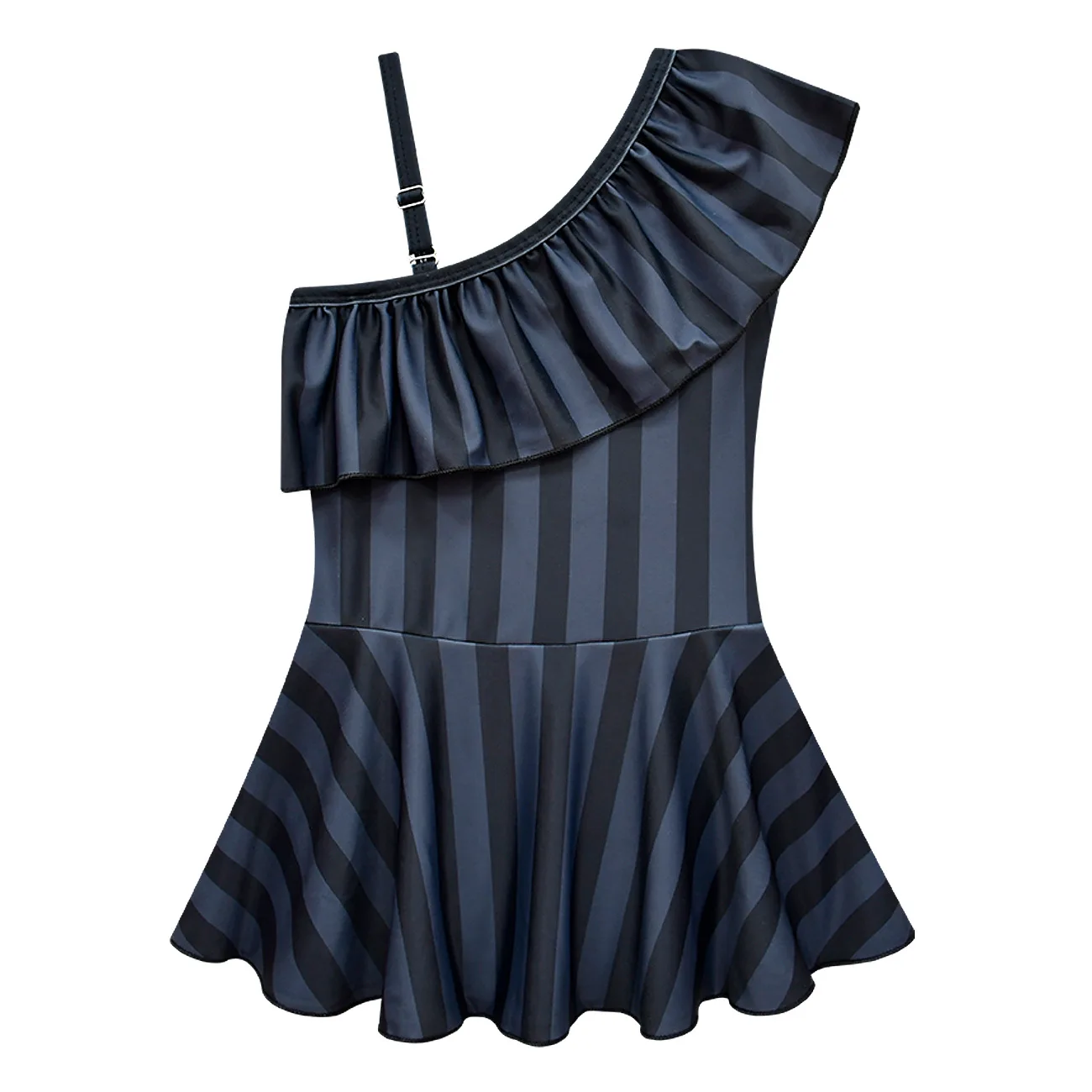 Girls Cosplay Costume Wednesday Addams Family Addams Kids Swimsuit lapel One-piece Swimsuit Summer Children Bikini Clothes image 6