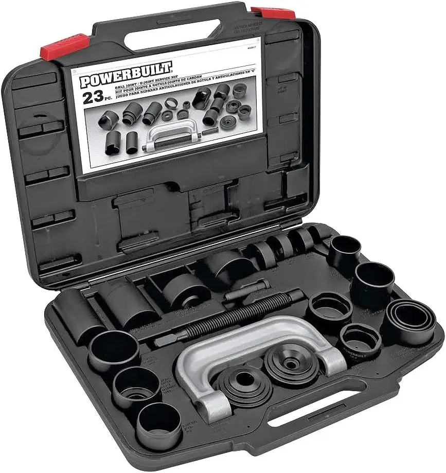 23 Piece Tool Kit, Remove and Install Ball Joints, Receiving Tube, Adapters, Sockets