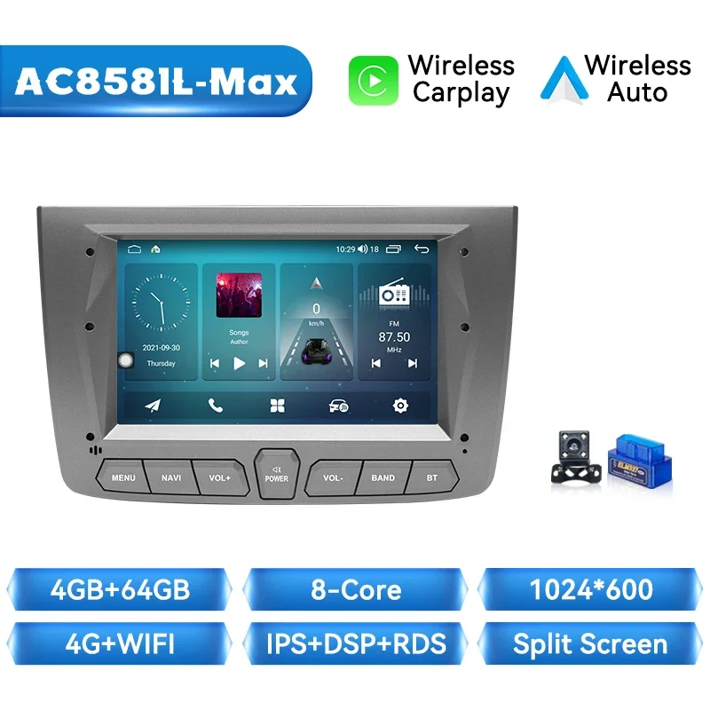 Xonrich Ai Voice Draadloze Carplay Auto Radio Speler Voor Alfa Romeo Mito 2008-2012 Android 14 8G + 128Gb Navigatie 4G Wifi Dsp 2din