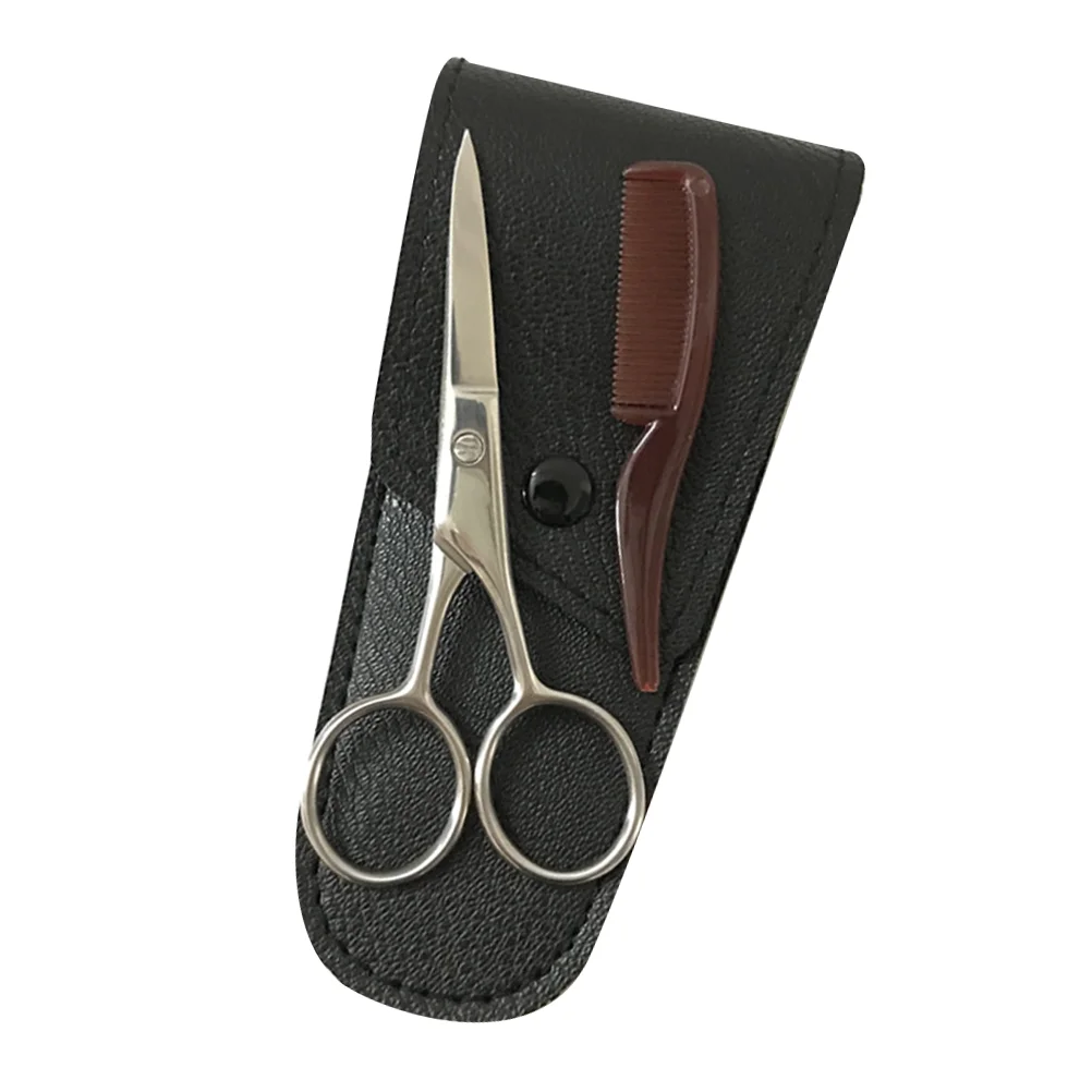 1 Set Eyebrow Scissor Mustache Eyebrow Trimmer Stainless Steel Shear Care Accessary mustache scissors