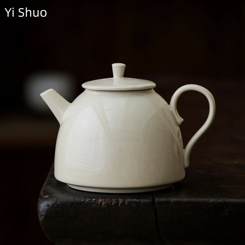 

Керамический чайник из ясеня с растительным горлышком, одиночный чайник в китайском стиле, высококачественный изысканный чайник для заваривания чая, чайник для заварки чая кунг-фу