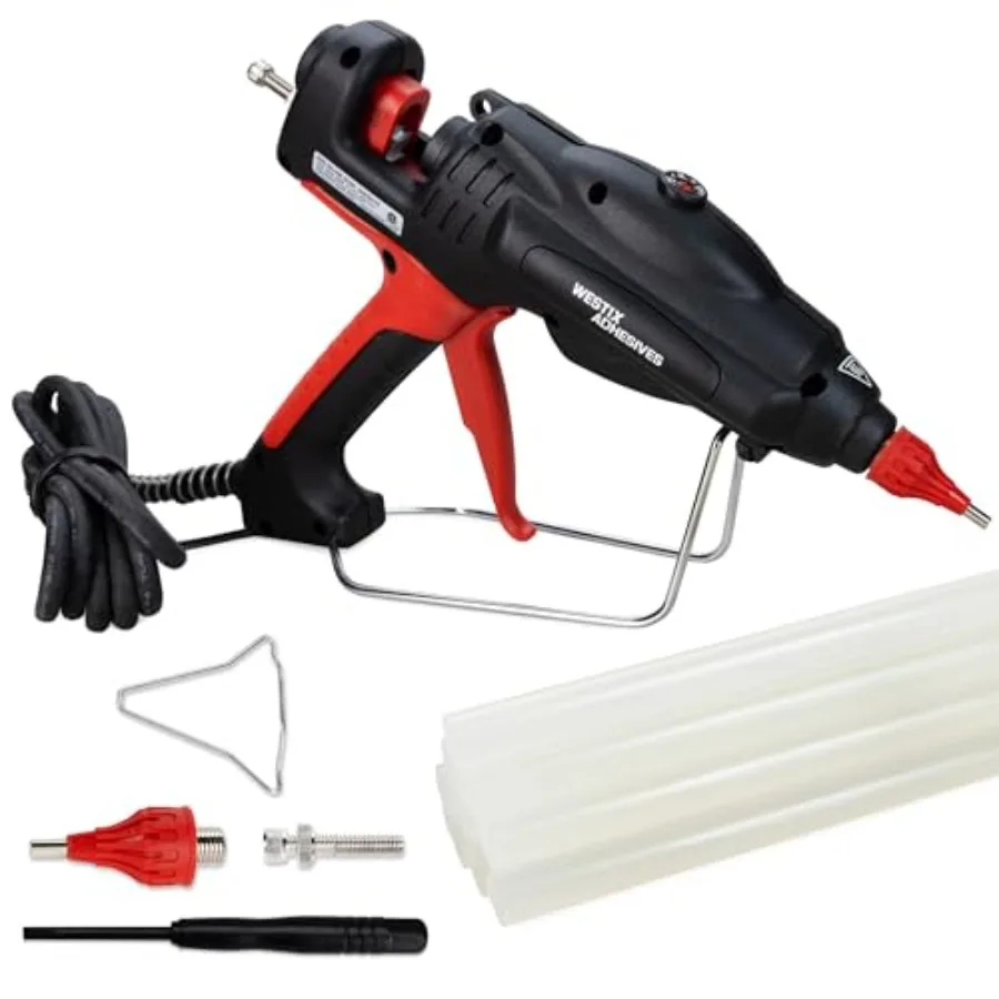 

GG-5810 Industrial 450W Hot Glue Gun with 10 pcs Glue Sticks - 5/8" x 10" Full-Size Glue Sticks - Hot Glue Gun Ki