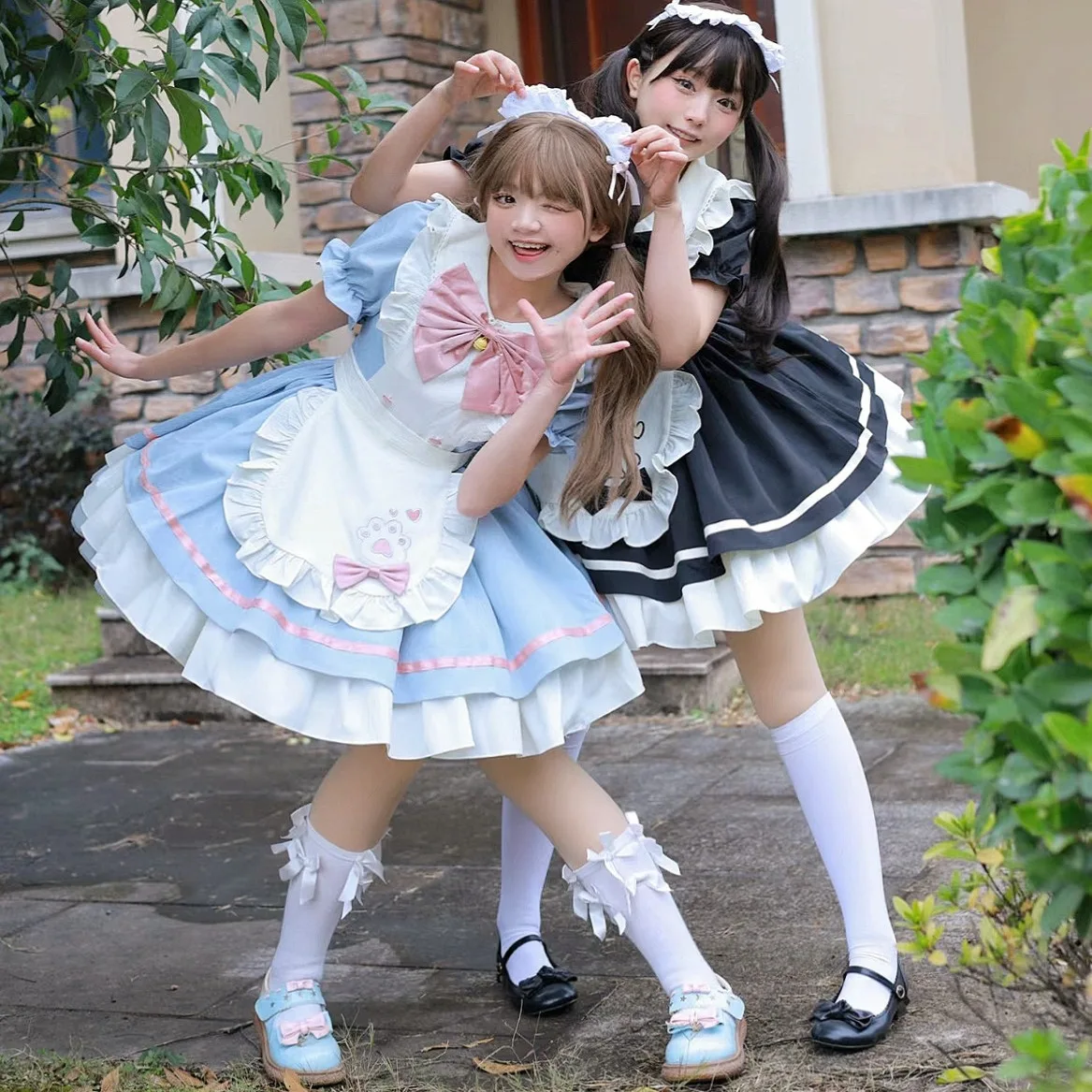 

Cat Restaurant Cute Op Maid Lolita Dress Apron Japanese Sweet Girl Campus Tea Party Dress