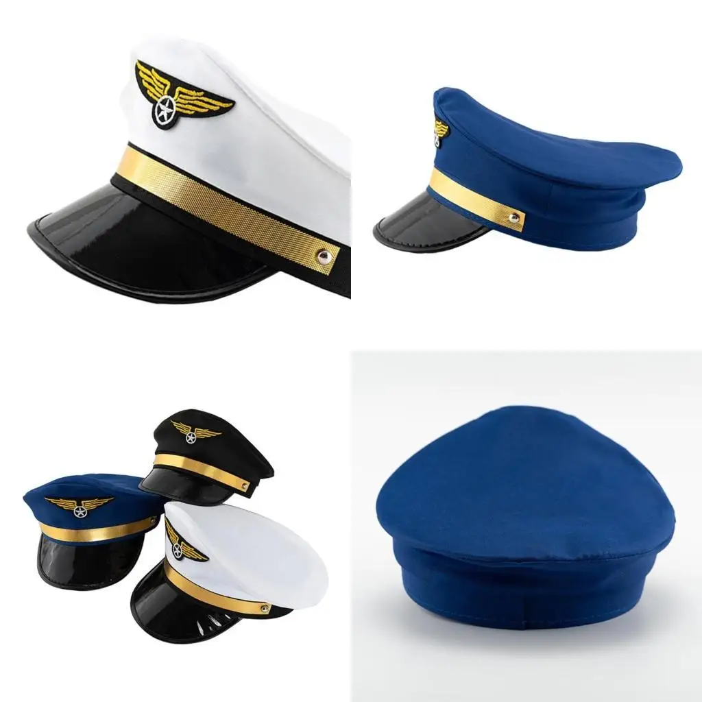 

R1WE Captain Hat для женщин мужчина ролевая игра на Хэллоуин вечеринка косплей пилот Top Hat Stage Performance Hat Carnivals