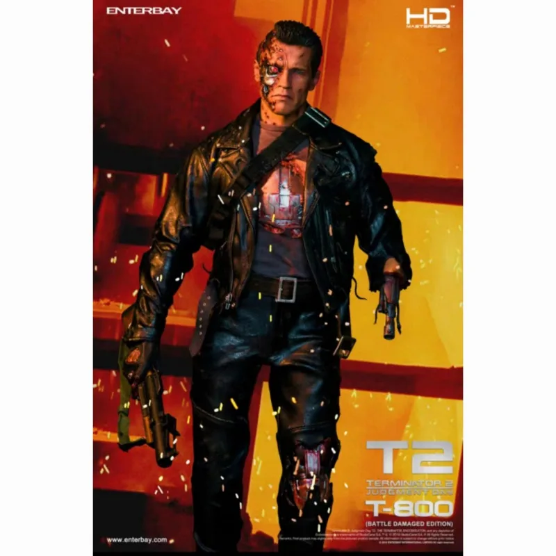 Goods in Stock Genuine ENTERBAY EB T2 The Terminator T800 1/4 JUDGMENT DAY Movie Character Model Art Collection Toy Holiday Gift