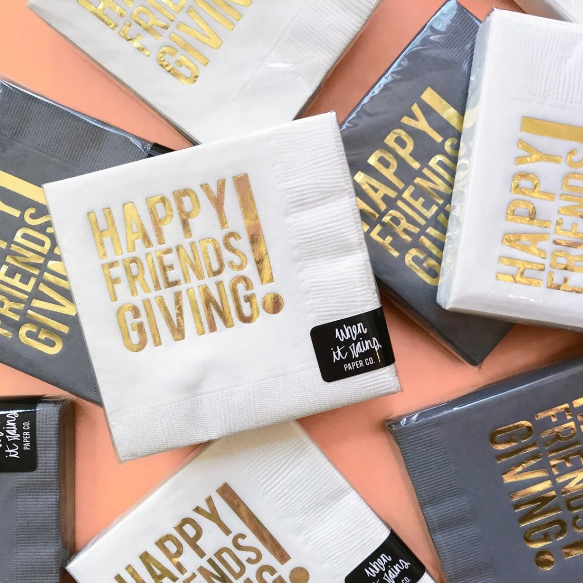 

50 Friendsgiving Napkins Thanksgiving Cocktail Napkins Friendsgiving Party Supplies Thanksgiving Decorations Friendsgiving Ide